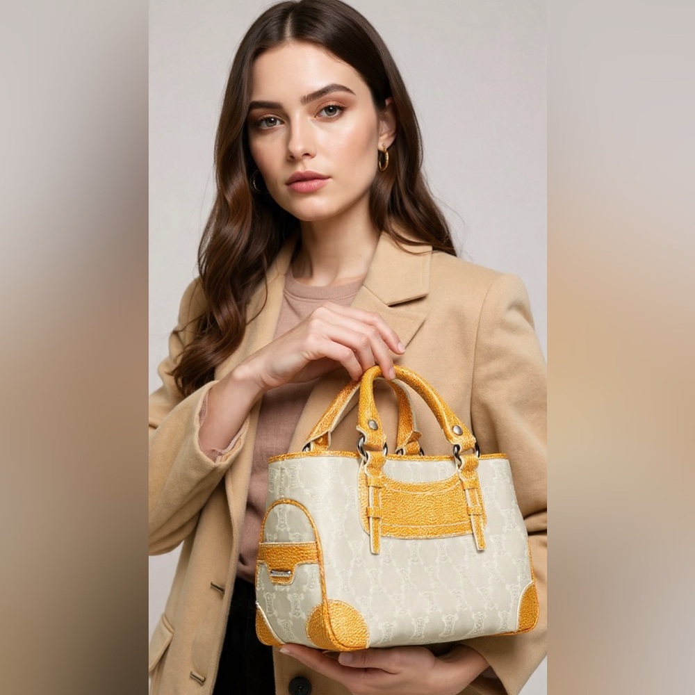 Celine ❤️macadamia Boogie Bag in lovely yellow and white triumph 💝